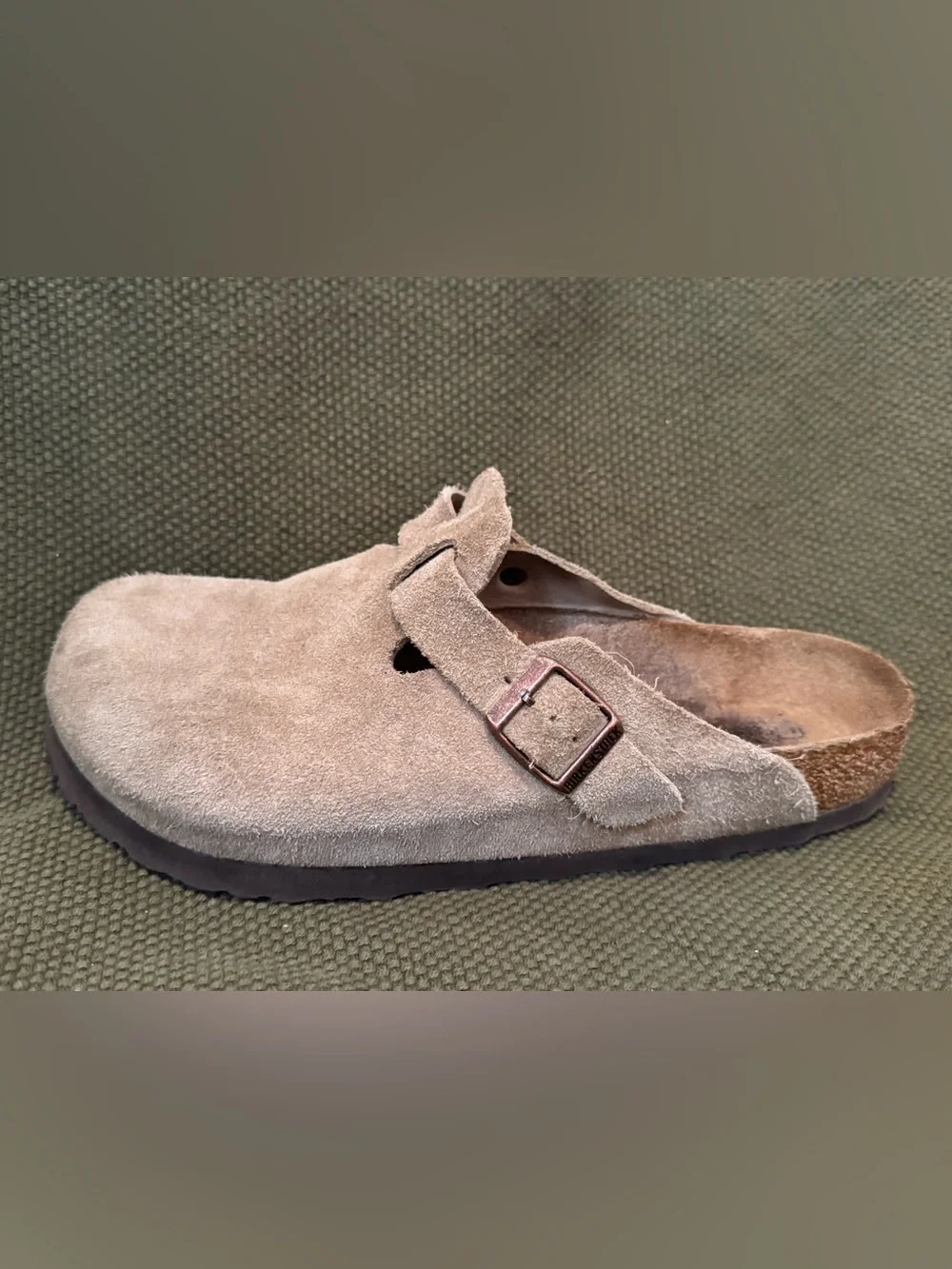 SINGLE LEFT Birkenstock Boston Taupe Suede Clog EU 40